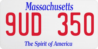 MA license plate 9UD350