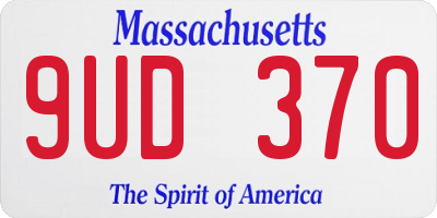 MA license plate 9UD370