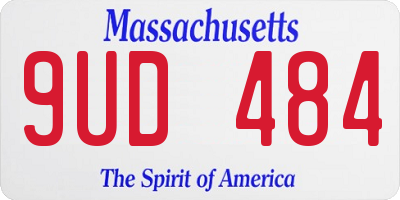 MA license plate 9UD484