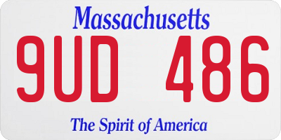 MA license plate 9UD486