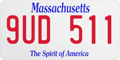 MA license plate 9UD511