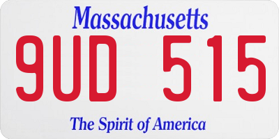 MA license plate 9UD515
