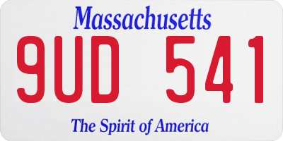 MA license plate 9UD541