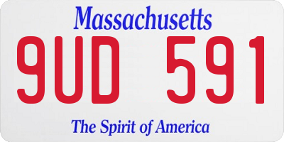 MA license plate 9UD591