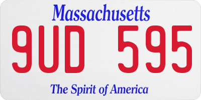MA license plate 9UD595