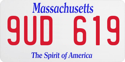 MA license plate 9UD619