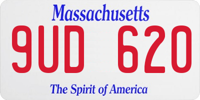 MA license plate 9UD620
