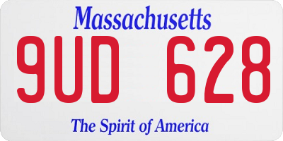 MA license plate 9UD628