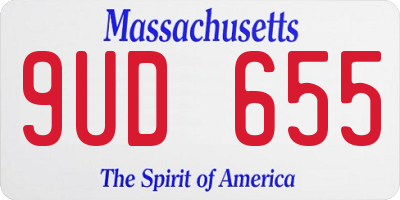 MA license plate 9UD655