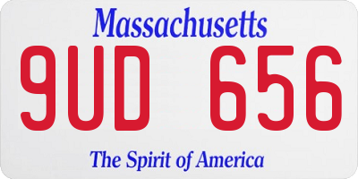 MA license plate 9UD656