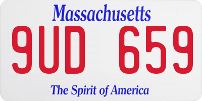 MA license plate 9UD659