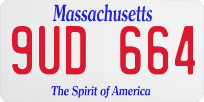 MA license plate 9UD664