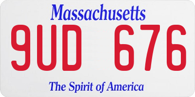 MA license plate 9UD676