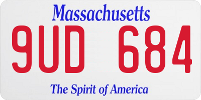 MA license plate 9UD684