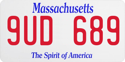 MA license plate 9UD689
