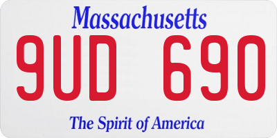 MA license plate 9UD690