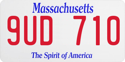 MA license plate 9UD710