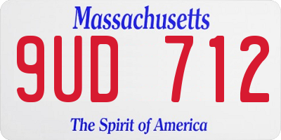 MA license plate 9UD712