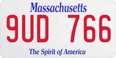 MA license plate 9UD766