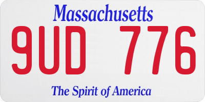MA license plate 9UD776