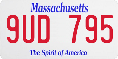 MA license plate 9UD795