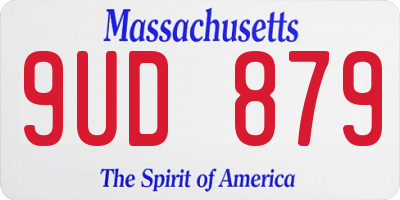 MA license plate 9UD879