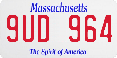 MA license plate 9UD964
