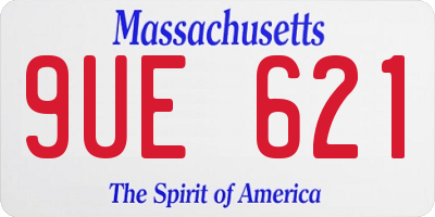 MA license plate 9UE621