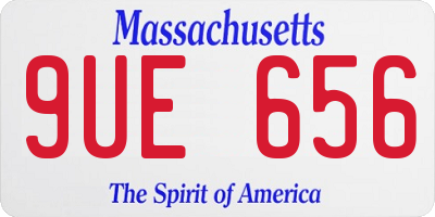 MA license plate 9UE656