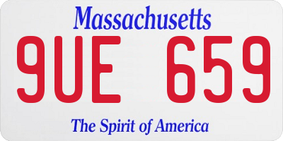 MA license plate 9UE659