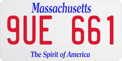 MA license plate 9UE661