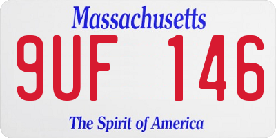 MA license plate 9UF146