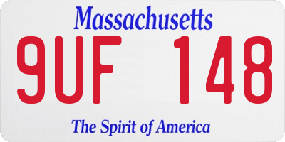 MA license plate 9UF148