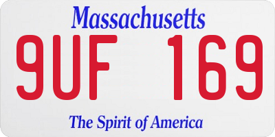 MA license plate 9UF169