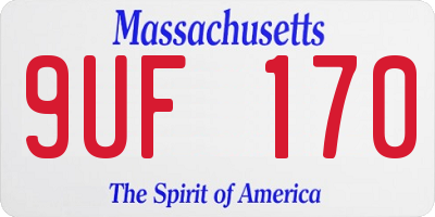 MA license plate 9UF170