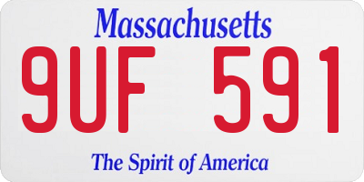 MA license plate 9UF591