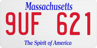 MA license plate 9UF621
