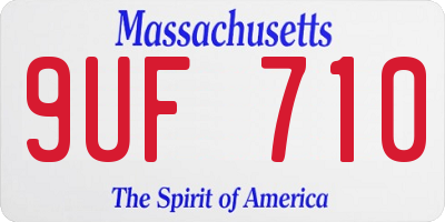 MA license plate 9UF710