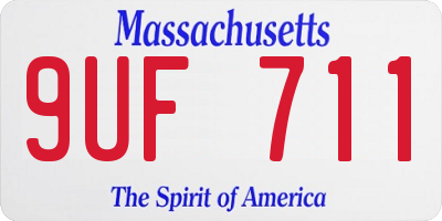 MA license plate 9UF711