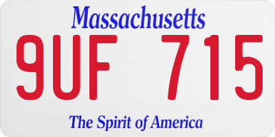 MA license plate 9UF715