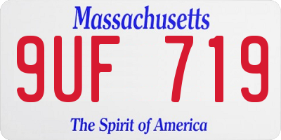 MA license plate 9UF719