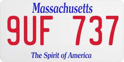 MA license plate 9UF737