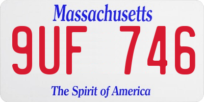 MA license plate 9UF746