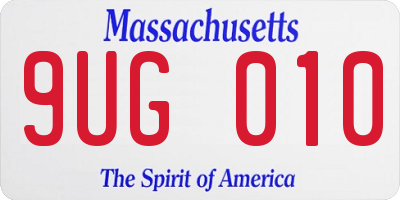 MA license plate 9UG010