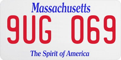 MA license plate 9UG069