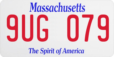MA license plate 9UG079