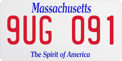 MA license plate 9UG091