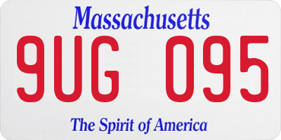 MA license plate 9UG095