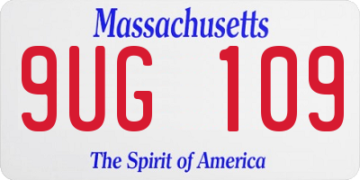 MA license plate 9UG109