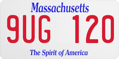 MA license plate 9UG120